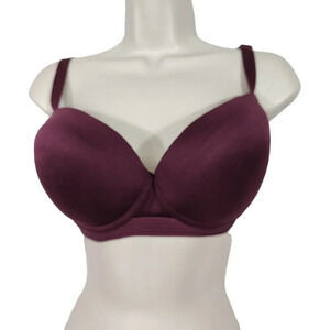 Maidenform Push Up Wireless Bra Women Size 36DD Burgundy Red Padded